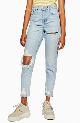 mom jeans no rips